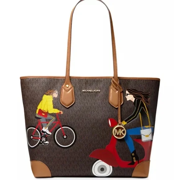 Michael Kors Eva Large Jet Set Girls Tote Bag~Matching Wallet~Beautiful - Picture 14 of 14